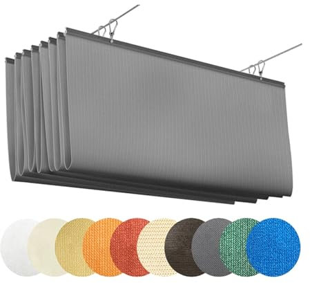 Retractable Wave Shade Sails for Pergola Awning UV Resistant Roof Shade Cover with Sun Protection Outdoor Garden Patio Deck Canopy Kit