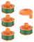 Chuancheng 5 Pack Weed Eater String Spool Schnurzubehör für Gardena Turbo Trimmer smallCut (Art.-Nr. 2402 & 2404) Rasentrimmer, Ersatzteile 4 Spulen, 1 Spulenkappen