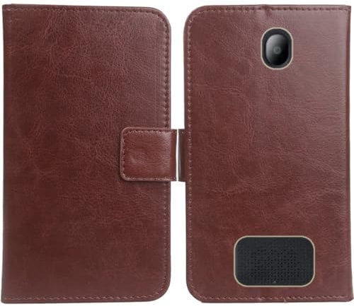 Anybird PU Flip Folio Leather Case For Panasonic KX-TF200 2.4 Business Phone Protection Protector Protective Cover Skin Pouch Etui (Brown)