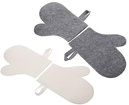FONDOTIN 4stücke Faustlinge Für Sauna Wasserabsorbierende Sauna Handschuhe Aus Filz Peelinghandschuhe Für Badehandschuhe Körperpeelinghandschuhe