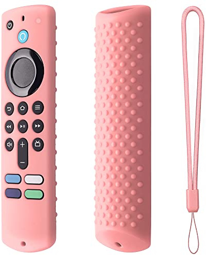 Silicone Cover for Fire TV Stick (3rd Gen), Remote Control Anti-drop Dustproof Sleeve Protective Case (Pink)