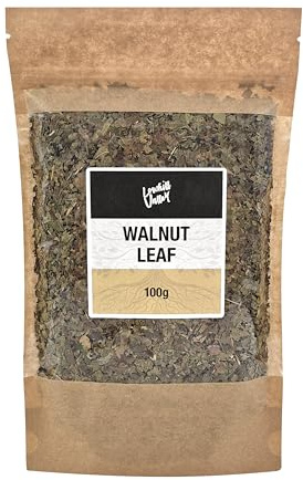 Lowhill Valley Walnut Leaf – Cut Leaves 100% Pure Juglans Regia for Herbal Tea, Non-GMO, Natural, Hand-Packed – Embrace the Power of Nature – 100g