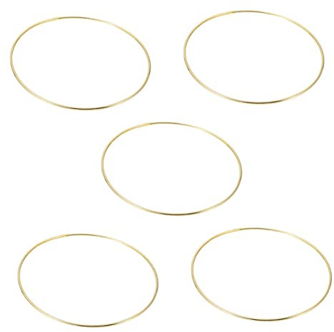 BATHVEVE 1 Satz 5 Stück Metal Dream Catcher zur Herstellung von Armbändern Perlen Handwerk Schlüssel Makramee Reifen hochzeitsdeko -Accessoire -Kreisring Eisen Golden