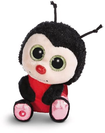 NICI GLUBSCHIS Kuscheltier Marienkäfer Lily May 15cm - schwarz - Weiches Plüschtier – niedliches Stofftier zum Kuscheln & Spielen – tolle Geschenkidee für Kinder & Erwachsene - 62593