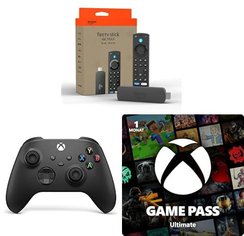 Amazon Fire TV Stick 4K Max + Xbox Carbon Black Controller + 1 Monat Game Pass Ultimate