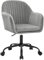 WOLTU Schreibtischstuhl, Bürostuhl ergonomisch, Homeoffice Stuhl höhenverstellbar, Schminkstuhl mit Armlehnen, Drehstuhl mit Rrollen, Samt Stuhl Metallrahmen, 150 kg belastbar, Hellgrau, BS166hgr