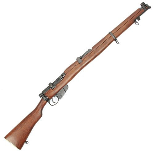 Denix Deko Waffe Lee Enfield Mark 1, Nachbau eines Gewehrs, Metall, Holz, Schwarz und Braun