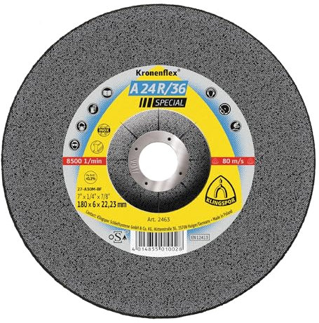 Klingspor 2830 A 24 R 36, Schruppscheibe Spezial, Verpackungseinheit 10, 125X6X22,23, GEK, 10