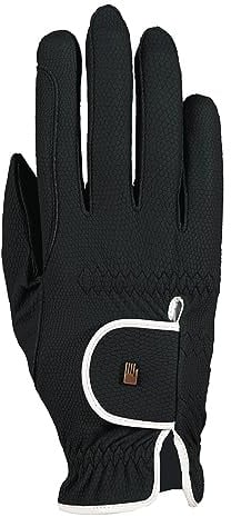 Roeckl - ladies contrast riding gloves LONA black-white 7