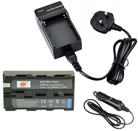DSTE DC01U ( EU et UK Prise ) Chargeur + NP-F550 de remplacement Li-ion Batterie pour Sony NP-F550, NP-F330, NP-F530, NP-F570