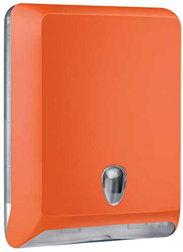 Papierhandtuchspender, Falthandtuchspender, Handtuchspender Orange 400-800 Blatt