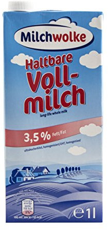 Milchwolke haltbare Vollmilch 3,5% Fett, 12er Pack (12 x 1 l)
