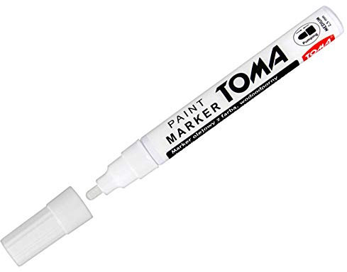 SolaDirect Marker Pen Universal Waterproof Permanent Oil Based Paint for Car Tyres, Arts & Crafts (White)