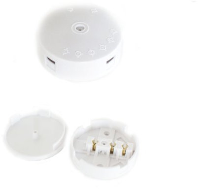 Loops 30A 3 Way White Junction Box - Mains Power Cable Joiner/Join Terminal Block Connector – Earth Flex – Twin Bridge