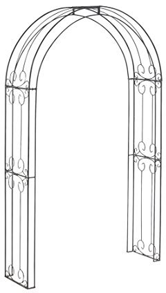 Dehner Rosenbogen Ornamento, ca. 210 x 39 x 120 cm, lackiert, feuerverzinkt, dunkelgrau
