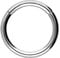 PIERCINGLINE Segmentring Clicker Chirurgenstahl Piercing Ring Nase Septum Ohr Helix Tragus Silberfarben 0,8 x 5 mm