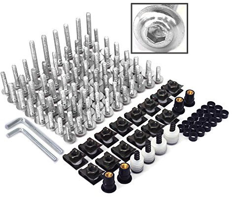 CNC Kit complet de boulons universels en aluminium usiné par machine-outil à commande pour carrosserie de moto Suzuki