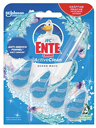 WC-Ente Active Clean WC Duftspüler-Einhänger, WC Reiniger, Ocean Wave, Marine-Duft, 38,6 ml