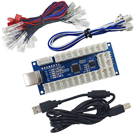 SJ@JX Arcade USB Encoder LED Zero Delay Arcade Controller PC PS3 Android Arcade DIY Kit LED Arcade LED Button
