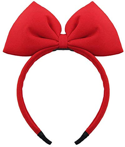 Serre-tête avec nœud pour femme - Décoration de fête - Coiffe de cosplay - Fait à la main - Accessoires pour cheveux de Noël et d'anniversaire - Rouge