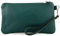 modamoda de T193 Damen Leder Clutch Handgelenktasche Kosmetiktasche Klein handmade in Italy, Farbe:Petrol