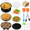 HOMGEN 11-teiliges Luftfritteusen-Zubehör-Set Air Fryer Zubehör Heißluftfritteuse Zubehör universelles XL-Power-Luftfritteusen-Zubehör (17,8 cm-B)