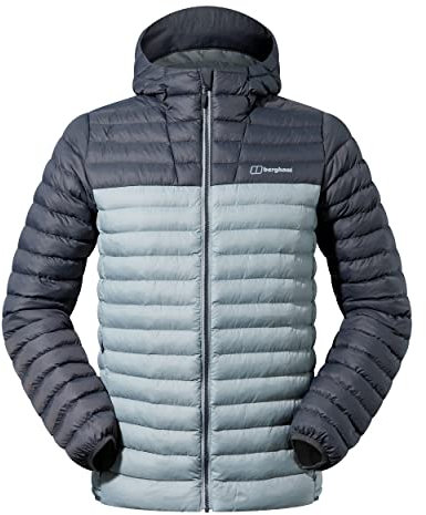 Berghaus Men's Vaskye Synthetic Insulated Jacket | Extra Warm | Durable Coat | Lightweight Design | Puffer Jacket, Monument/Grey Pinstripe, S