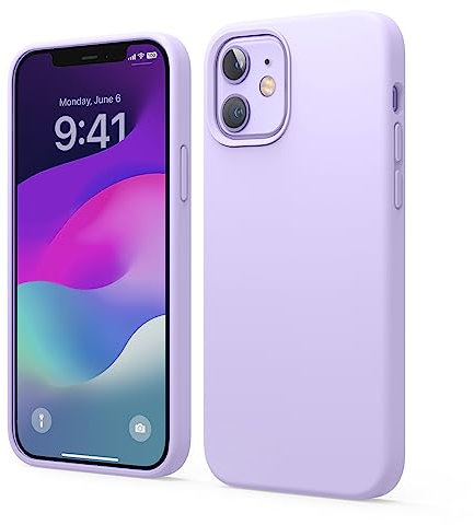 elago Liquid Silicone Case Kompatibel mit iPhone 12 Hülle & Kompatibel mit iPhone 12 Pro Hülle (6,1), Hochwertiges Silikon, Rundumschutz Handyhülle : 3-Layer Struktur Schutzhülle (Violett)