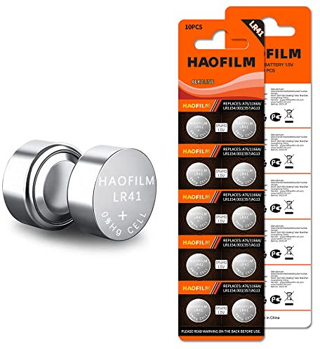 LR41 AG3 392 384 192 Advanced Alkaline Battery, 1.5V Round Coin Cell Battery (Pack of 10)