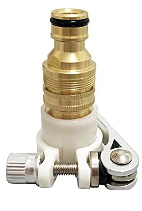 Valink - Set di connettori per rubinetto da lavandino a tubo flessibile, universale, 3 in 1, in ottone, convertibile