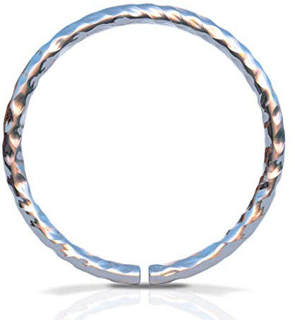 Silberner Nasenring - dünn 20G 7mm Ring - 925 Silber Piercing Schmuck Nasenpiercing