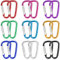Catelves 18 Stück Karabiner Klein Schlüsselanhänger,Karabinerhaken Schlüsselanhänger,Karabinerhaken Klein,Mini Karabiner Schlüsselanhänger,Multicolor Karabiner,Alulegierung Kleine Karabinerhaken