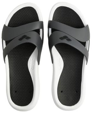 ARENA Nina, Sandali Donna, Bianco Grigio Scuro Nero, 37 EU