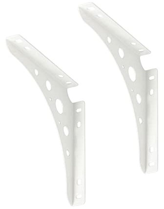 2 x siwitec Delta Line Konsole 300 x 300 mm in Weiss, Regalwinkel mit 95 kg Traglast, Regalträger