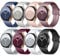 Upeak Silikon Armband für Samsung Galaxy Watch 7/6/5/4 40/44mm und 43/47mm Classic/Pro/45mm/42/46mm Classic, 20mm Sportarmband für Damen und Herren, Morandi Farbe