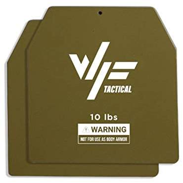WF TACTICAL | Pair of Weight Vest Plates | Weights for weighted vest for training, running, crossfit, strength | 10 lb pair