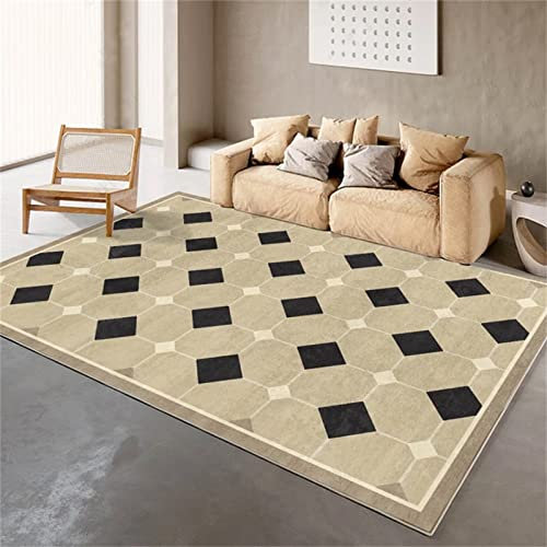 AD6H-CZ Grauer Teppich, Auto Matte mit goldenem Linien Muster, Schall dämmung, kein Geruch und Keine Verformung, Teppich, grau, 200x250cm