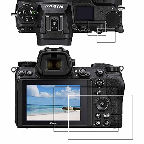 iDaPro per Vetro Temperato per Nikon Z 7II Z 6II Z7 II Z6 II Pellicola Protettiva+schermo superiore [2+2Pcs],Vetro temperato, Durezza 9H, Antigraffio, Antibolla, Antimpronta, Ultrasottile
