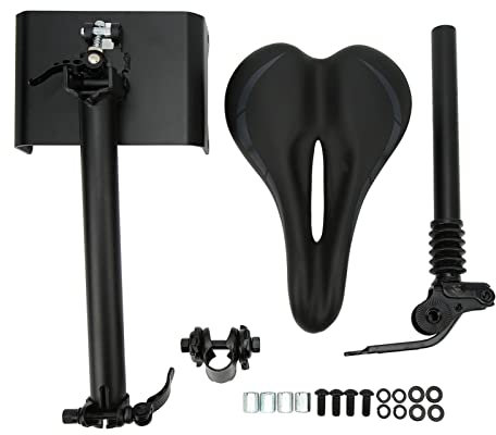 BuyWeek Elektroroller Sitzsattel für Segway für Ninebot F20 F25 F30 F40, Verstellbarer Elektroroller Sitz Ersatzzubehör E Scooter Sitz Schwarz