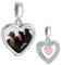 NINGAN 925 Sterling Silber Personalisierte Foto Charm Herz geformt Anhänger Geeignet für Damenarmbänder und -ketten Kundenspezifische Geschenke