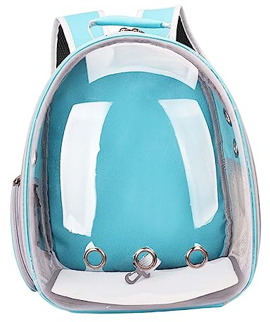 Folpus Sac à Dos De Transport pour Chiens, Espace pour Animaux De Compagnie Capsule Sac à Dos, Sac De Voyage pour Animal Domestiqu avec Ventilation sur 3 Côtés pour Petit Chien, Chat - Bleu