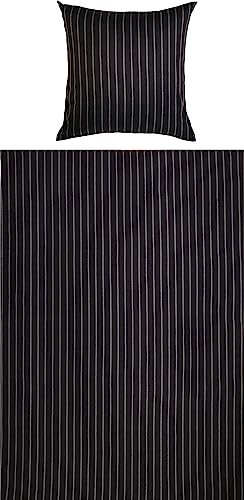 Looks by Wolfgang Joop Bettwäsche Feinflanell anthrazit-Ocker Größe 1x 155x220 cm + 1x 80x80 cm