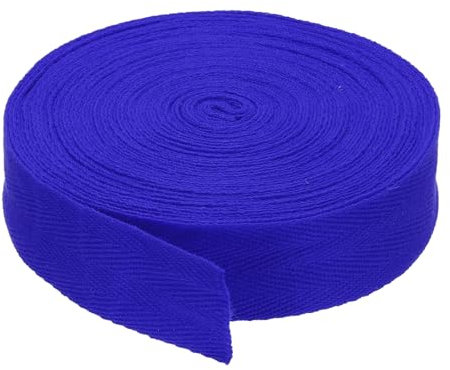 PATIKIL Baumwollband Baumwolle Gurtband 30mm x 9m, Schrägband Baumwoll Nahtband Köperband Saumband Einfassband Stoffband Webband zum Nähen für DIY Basteln Stricken Verpackungen, Dunkelblau