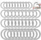 HavaCue 40 Stück Karabiner Rund 4 Größen O-Ring Karabiner,20/24/27/33mm Karabinerhaken Rund Silber Runde Karabiner,Metall Karabiner Ring für Taschen Geldbörsen DIY Handwerk
