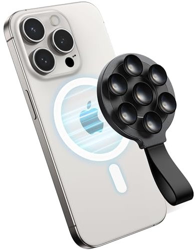 JOYROOM Magnetic Phone Holder, Magsafe Silicone Suction Holder for Wall, Car and Shower Mirror, Multipurpose Suction Cup Mount for Selfies