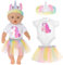 3pcs Babypuppenkleidung schließt Puppenrock Strampler und Stirnband EIN für 43cm / 17 Zoll Neugeborene Babypuppen (Keine Puppe)