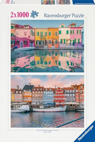 Ravensburger Puzzle 12000988 - Griechenland & Italien - 2X 1000 Teile Puzzle für Erwachsene und Kinder ab 14 Jahren