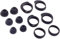 Hochwertiges Kopfhörer-Set für Samsung Galaxy Buds SM-R170 und Galaxy Buds+ SM-R175, 12-teiliges Set, Silikon-Ohrhörer und Ohrbügel, schwarz