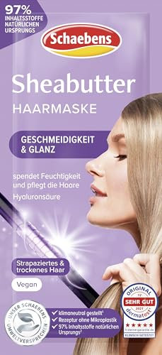 Schaebens Sheabutter Haarmaske - geschmeidigkeit und glanz - für strapaziertes & trockenes Haar VEGAN