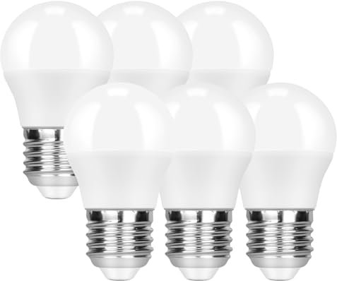 Kowanie 6er Pack E27 LED Warmweiss Glühbirne: G45 Lampe 5W Leuchtmittel Birne Golf Ball entspricht 50W Halogenlampe Glühlampe in Tropfenform Warmweiß 3000K Weiß Energiesparlampe - Nicht dimmbar